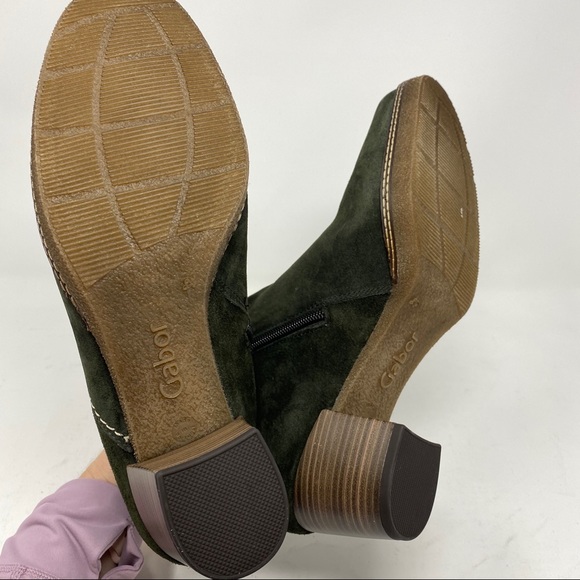 Gabor Lilia Heeled Chelsea Boots Bottle Green - Picture 5 of 9